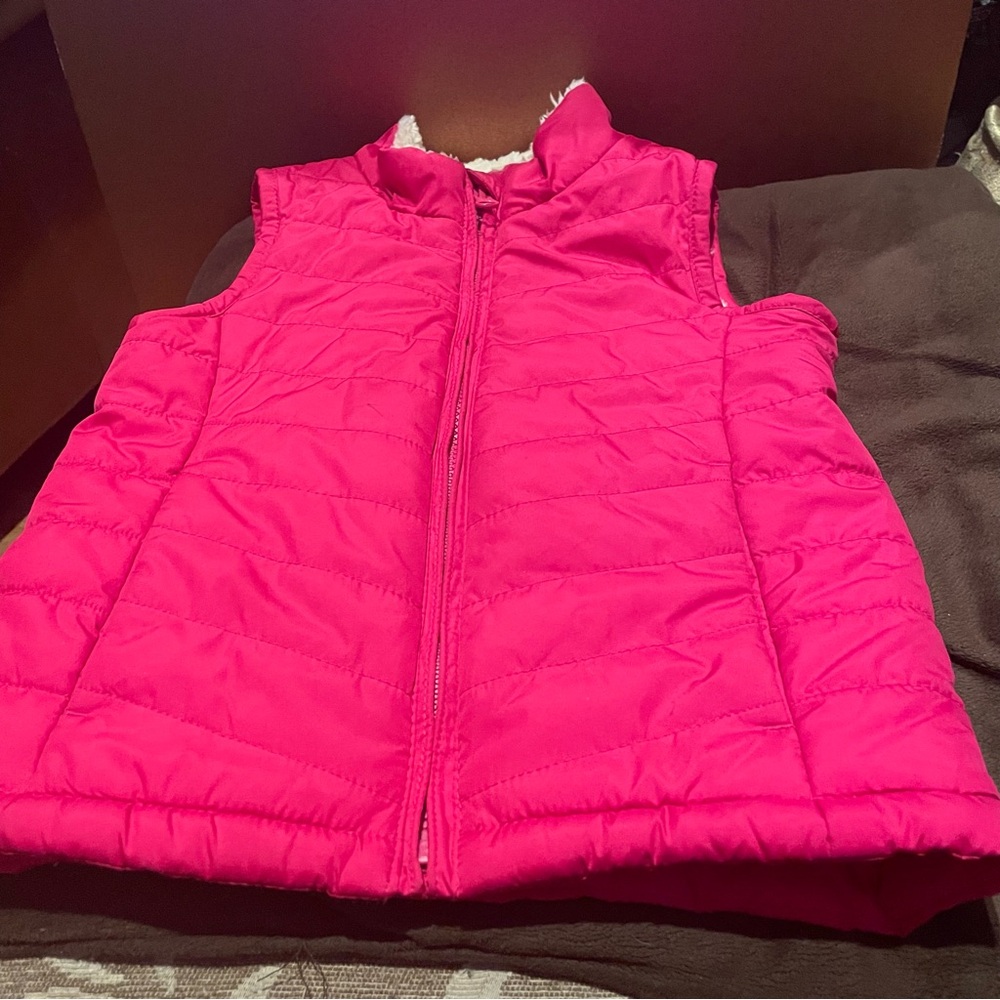 BABY GAP 4T Zip-up Puffer Vest in Bright Pink